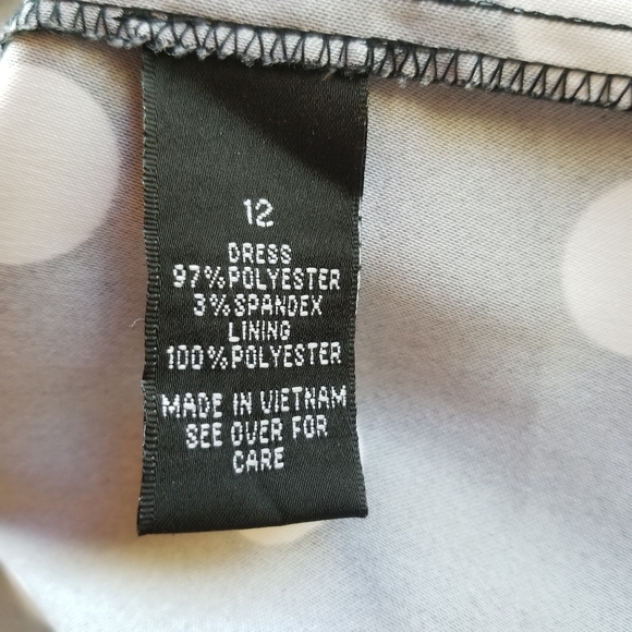 AB Studio Women's Black and White Polka Dot Dress - Picture 5 of 12